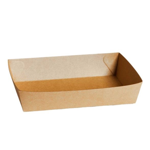 Enviro Open Tray 5 – Brown Kraft 255mm x 180mm x 58mm